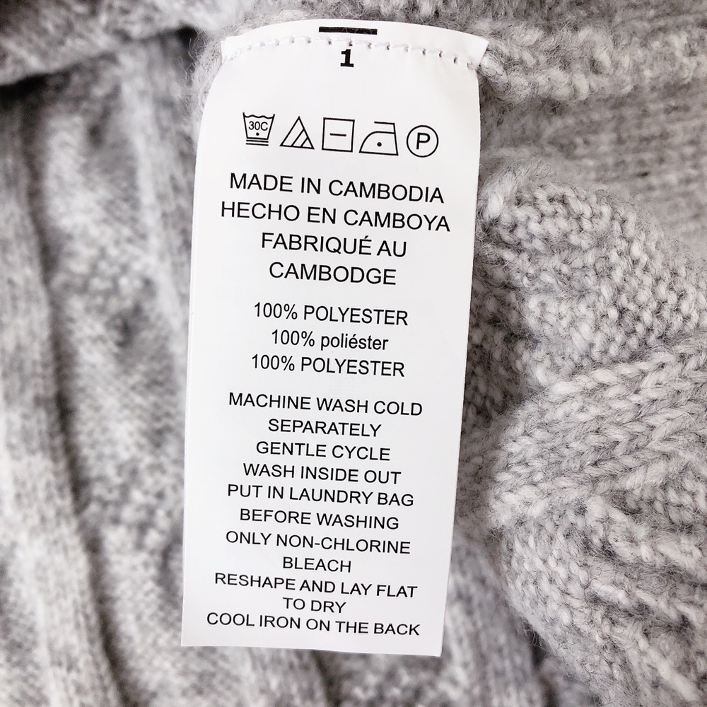 ❗SOLD ❗ Michael Kors Grey cardigan LG cable knit women's sweater - Picture 14 of 14